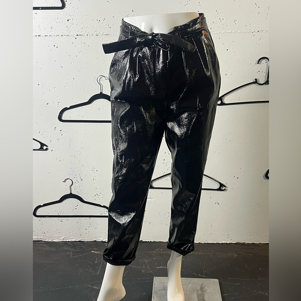 Black Patent Leather Pants